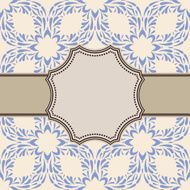Vintage vector flower frame N103