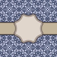 Vintage vector flower frame N105