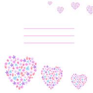 card with flowers hearts