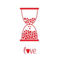 Love hourglass with hearts inside Card