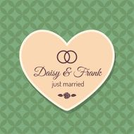 Just married wedding card