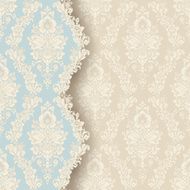Vintage damask invitation card N2