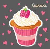 Sweet cupcakes Colorful tasty vector N7