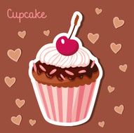 Sweet cupcakes Colorful tasty vector N8