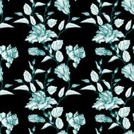 vintage vector floral seamless pattern N12