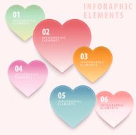 Heart shape tag infographics N2