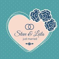 Just married wedding card N2