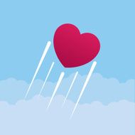 Heart Flying Through The Sky
