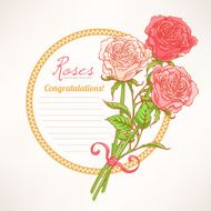 romantic frame with roses