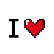 Pixel art i love you N3