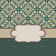 Vintage vector flower frame N107