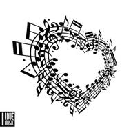 I love music concept