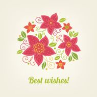 Greeting card with flowers N15