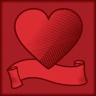 Woodcut Valentine Heart