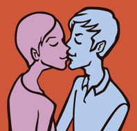 Kissing couple N17