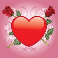 Heart Rose Flourish