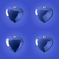 Heart-Shaped Bauble - Blue