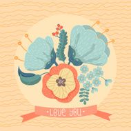 Floral card N46