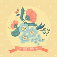 Floral card N47