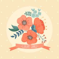 Floral card N48