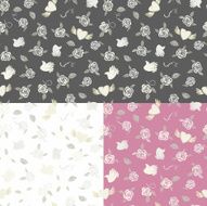 One seamless pattern on three various backgrounds