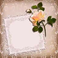 Vintage card with rose