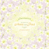 Wedding Invitation (White Lily)