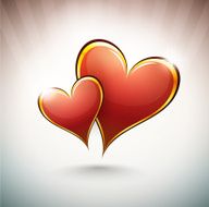 Beautiful red hearts