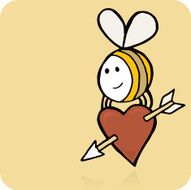 Bee with Heart N2