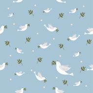 Dove seamless pattern N2