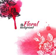 Floral watercolor background
