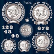 set retro signs for the anniversary