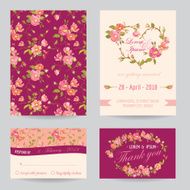 Invitation-Congratulation Card Set - for Wedding Baby Shower