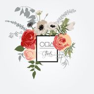 Floral frame for cards and posters