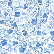 Watercolor Flowers seamless pattern Vector Floral Background for your design