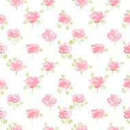 little cute watercolor flowers seamless vector pattern N7