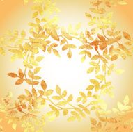 Gold pattern with delicate watercolor leaves