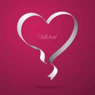 Heart made of ribbon
