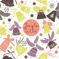 Jingle bells seamless background