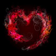 Flaming heart frame N2