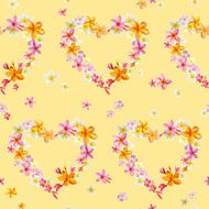Tropical Hearts Flowers Backgrounds N2
