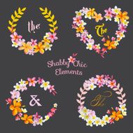 Flower Banners and Tags - for your design scrapbook N9