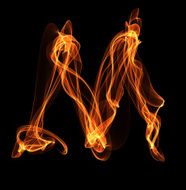 letter in fire illustration N8