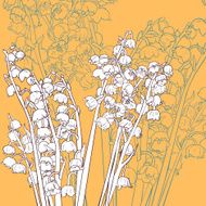 floral card with blossoms N7