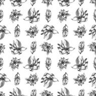 Seamless floral background with magnolia N2