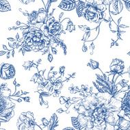 Seamless pattern with bouquet of flowers N2