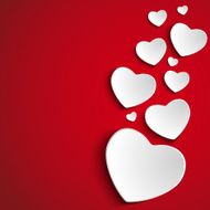 Valentine Day Heart on red Background N3