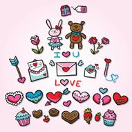 Valentine&#039;s Day Icon Set N12