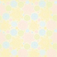 Bright spring seamless pattern with flowers and leaves