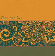 Vector background with color strips and floral pattern N3